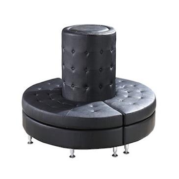 General for store1 Black Leather Banquette
